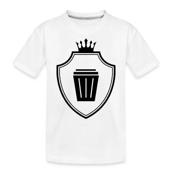 Mülltonne Wappen - Kinder Premium Bio T-Shirt - Weiß - Vorne