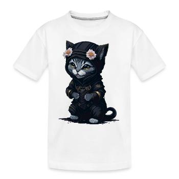 With this motif you will become a ninja - Kids' Premium Organic T-Shirt - white - Front