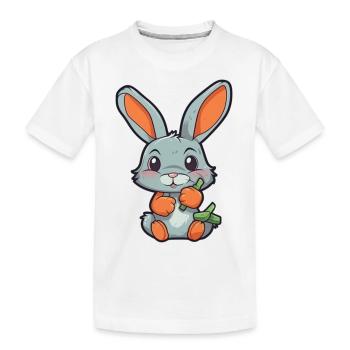 Niedlicher Hase für jedes Alter - Cartoon-Design - Kinder Premium Bio T-Shirt - Weiß - Vorne