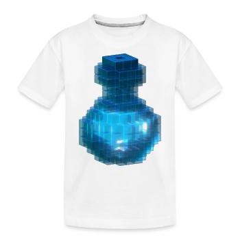 Hexenzauberer Zaubertrankwürfel Flasche Ozeanblau - Kinder Premium Bio T-Shirt - Weiß - Vorne