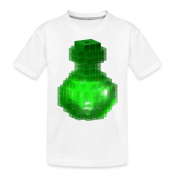 Gothic Metal Vegan Green Halloween Magic Bottle - Kids' Premium Organic T-Shirt - white - Front