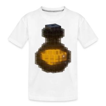 3D Design Noir Cubes 3D Bouteille Potion Orange 2023 - T-shirt bio Premium Enfant - blanc - Devant