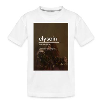 elysain Definition - Kids' Premium Organic T-Shirt - white - Front