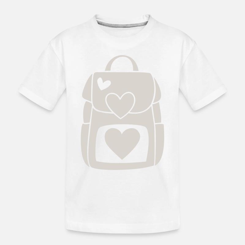 Schultasche - Kinder Premium Bio T-Shirt - Weiß