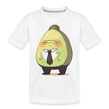 Office Avocado - Kids' Premium Organic T-Shirt - white - Front