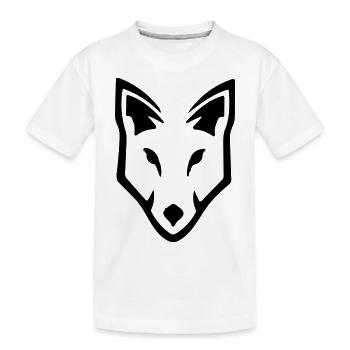 Wolf - Kinder Premium Bio T-Shirt - Weiß - Vorne