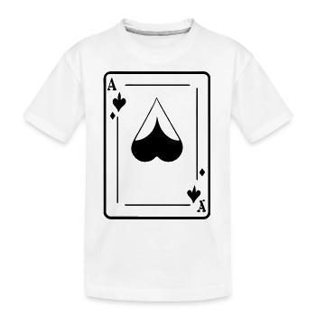 Spielkarte Ass - Kinder Premium Bio T-Shirt - Weiß - Vorne