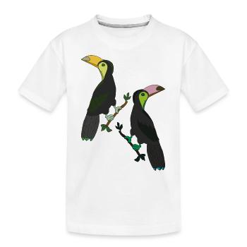 tukan zwei - Kinder Premium Bio T-Shirt - Weiß - Vorne