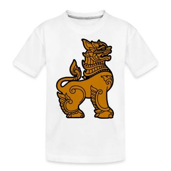 Chinthe Myanmar Myanmar - Kids' Premium Organic T-Shirt - white - Front