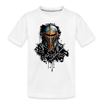 Armure de chevalier médiéval - T-shirt bio Premium Enfant - blanc - Devant