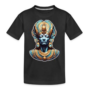 Ägypten / Pharao / Mumien / Hieroglyphen / Sphinx - Kinder Premium Bio T-Shirt - Schwarz - Vorne