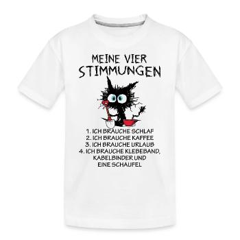 Mes quatre humeurs - T-shirt bio Premium Enfant - blanc - Devant