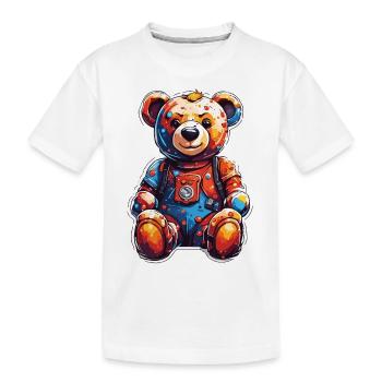Ours en peluche / Peluche / Animal en peluche / Idée cadeau - T-shirt bio Premium Enfant - blanc - Devant