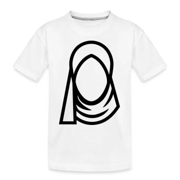 hijab headscarf muslim woman - Kids' Premium Organic T-Shirt - white - Front