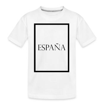 España, schlichter Statement Schriftzug - Kinder Premium Bio T-Shirt - Weiß - Vorne