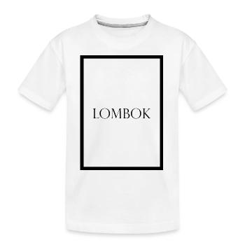 Lombok, schlichter Statement Schriftzug - Kinder Premium Bio T-Shirt - Weiß - Vorne
