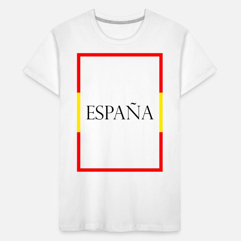 Espagne, España Lettrage de déclaration avec drapeau T-shirt bio Premium Enfant