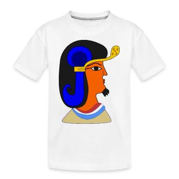 Ägyptisches männliches Porträt - Kinder Premium Bio T-Shirt - Weiß - Vorne