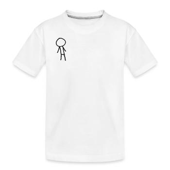 Design minimaliste de bonhomme allumette - T-shirt bio Premium Enfant - blanc - Devant