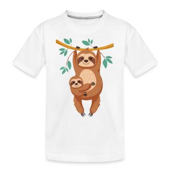 Hang in there buddy - Kinder Premium Bio T-Shirt - Weiß - Vorne