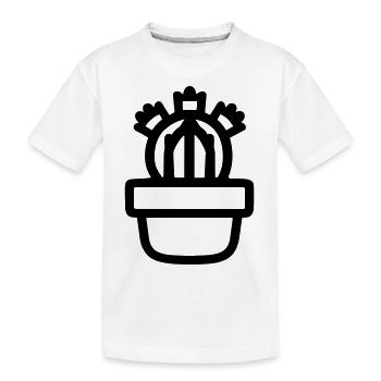 Kaktus - Kinder Premium Bio T-Shirt - Weiß - Vorne