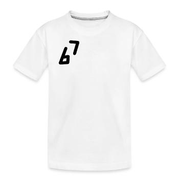 6 7 Numéro Noir - T-shirt bio Premium Enfant - blanc - Devant