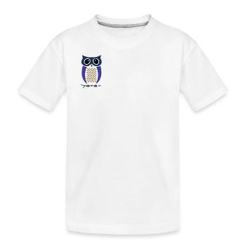 Hibou géométrique : hibou minimaliste à motif de losange - T-shirt bio Premium Enfant - blanc - Devant