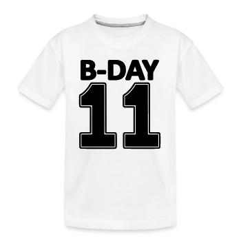 11. Geburtstag Zahl Nummer elf 11 Trikot College - Kinder Premium Bio T-Shirt - Weiß - Vorne