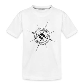 compass - Kids' Premium Organic T-Shirt - white - Front