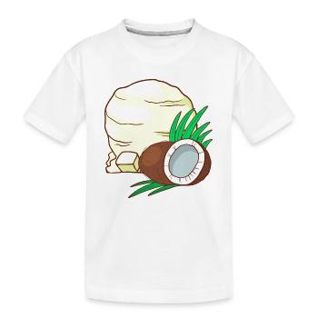 Kokosnuss Eis Speiseeis Eiskrem Eiscreme Kugeleis - Kinder Premium Bio T-Shirt - Weiß - Vorne