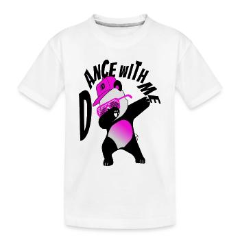 Panda Dance - Kinder Premium Bio T-Shirt - Weiß - Vorne