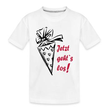 Les enfants débutants 1er année Début de l’école - T-shirt bio Premium Enfant - blanc - Devant
