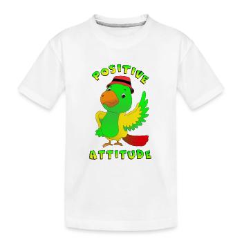 Positive attitude perroquet - T-shirt bio Premium Enfant - blanc - Devant