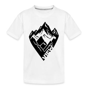 Mountain View [Schwarz] - Kinder Premium Bio T-Shirt - Weiß - Vorne