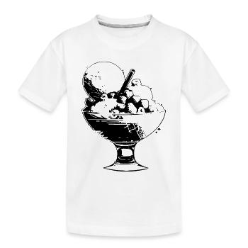 Eisbecher - Kinder Premium Bio T-Shirt - Weiß - Vorne