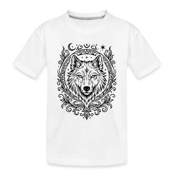 tete de loup - T-shirt bio Premium Enfant - blanc - Devant