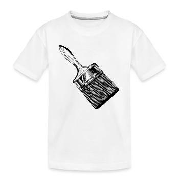 pinsel - Kinder Premium Bio T-Shirt - Weiß - Vorne