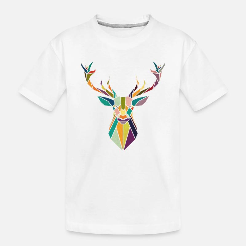 Hirsch - Kinder Premium Bio T-Shirt - Weiß