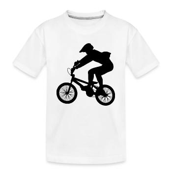 BMX vélo cyclisme halfpipe sport extrême deux-roues - T-shirt bio Premium Enfant - blanc - Devant