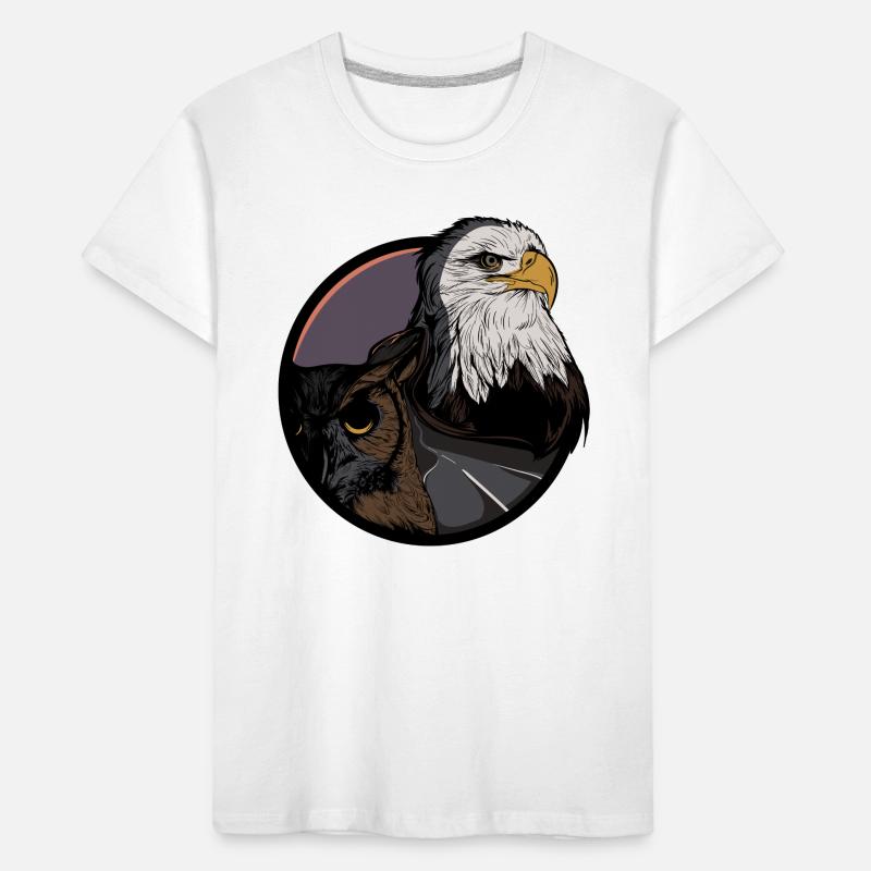 Eagle - forest - owl - eagle owl - highway - road Kids' Premium Organic T-Shirt