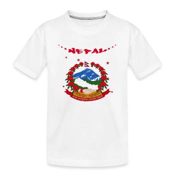 Nepal - Kinder Premium Bio T-Shirt - Weiß - Vorne