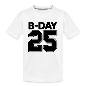 Numéro Shirt 25/25 ans numéro de maillot Bday - T-shirt bio Premium Enfant - blanc - Devant