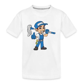 Gebäudereiniger Fensterputzer - Kinder Premium Bio T-Shirt - Weiß - Vorne