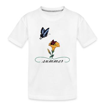 Papillons d'été - T-shirt bio Premium Enfant - blanc - Devant