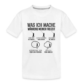 Fischer | Fischen Angeln Fisch Symbol - Kinder Premium Bio T-Shirt - Weiß - Vorne