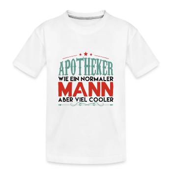 apotheker | apotheker aber viel cooler !! - Kinder Premium Bio T-Shirt - Weiß - Vorne