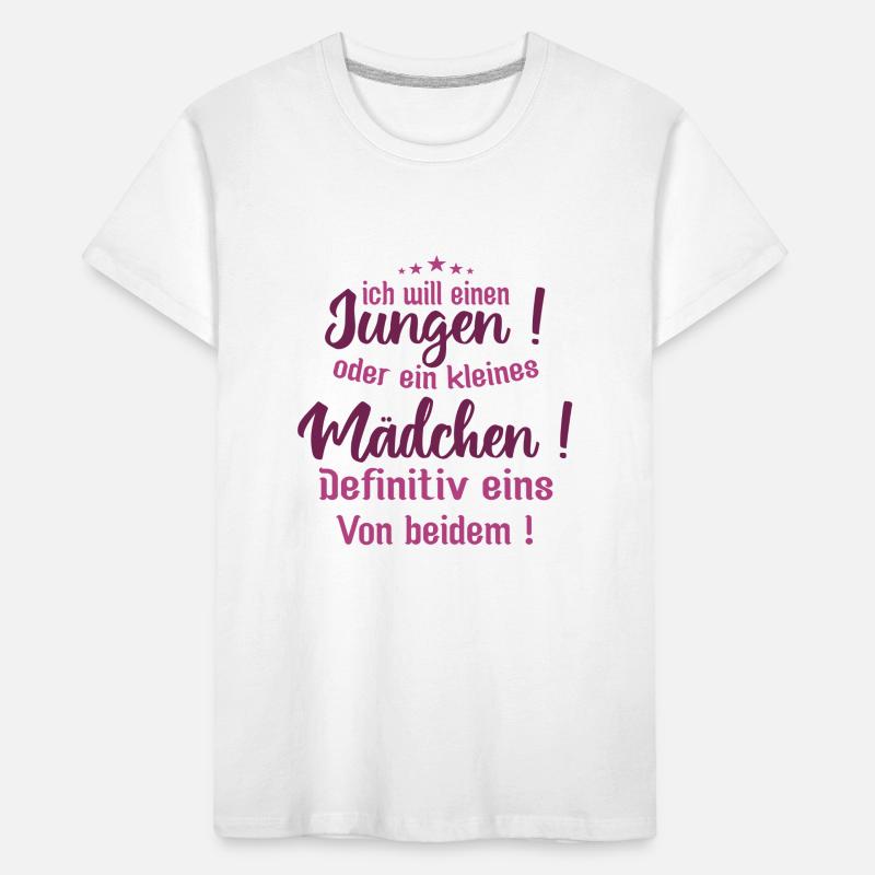 Kleiner Junge | ich will einen jungen oder ein Kinder Premium Bio T-Shirt