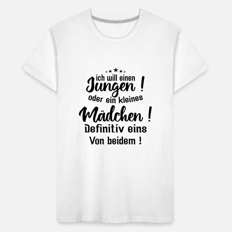Kleiner Junge | ich will einen jungen oder ein Kinder Premium Bio T-Shirt