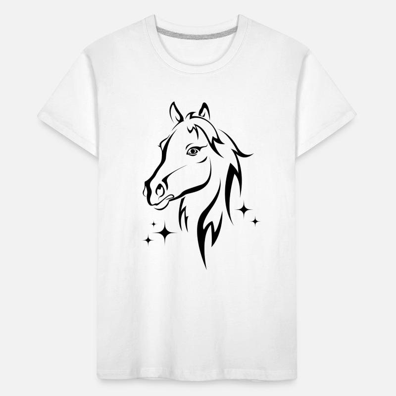 Pferd mit Sternen Kinder Premium Bio T-Shirt