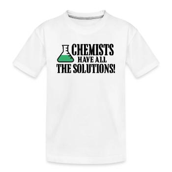 Les chimistes ont toutes les solutions - T-shirt bio Premium Enfant - blanc - Devant